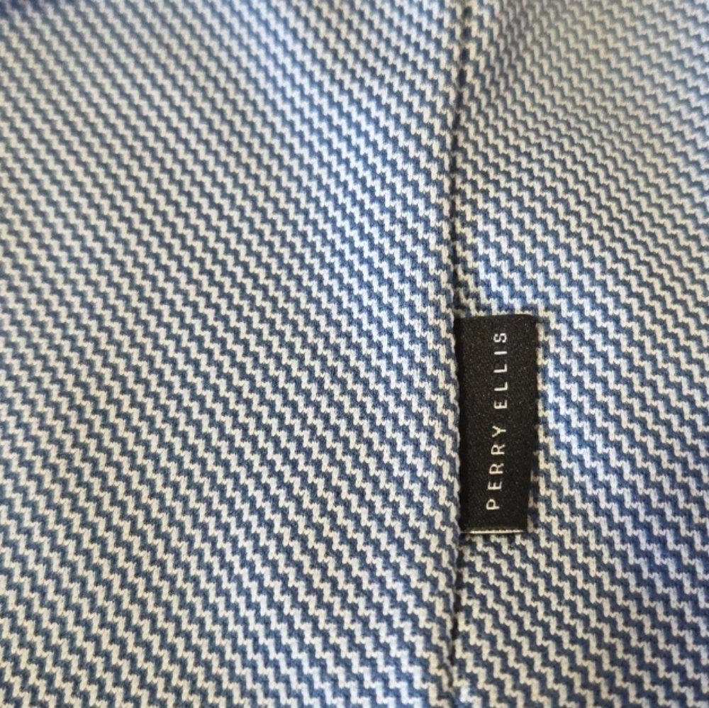 Perry Ellis Portfolio Polo Golf‎ Shirt Blue 100% Polyester Size XL - Picture 8 of 9